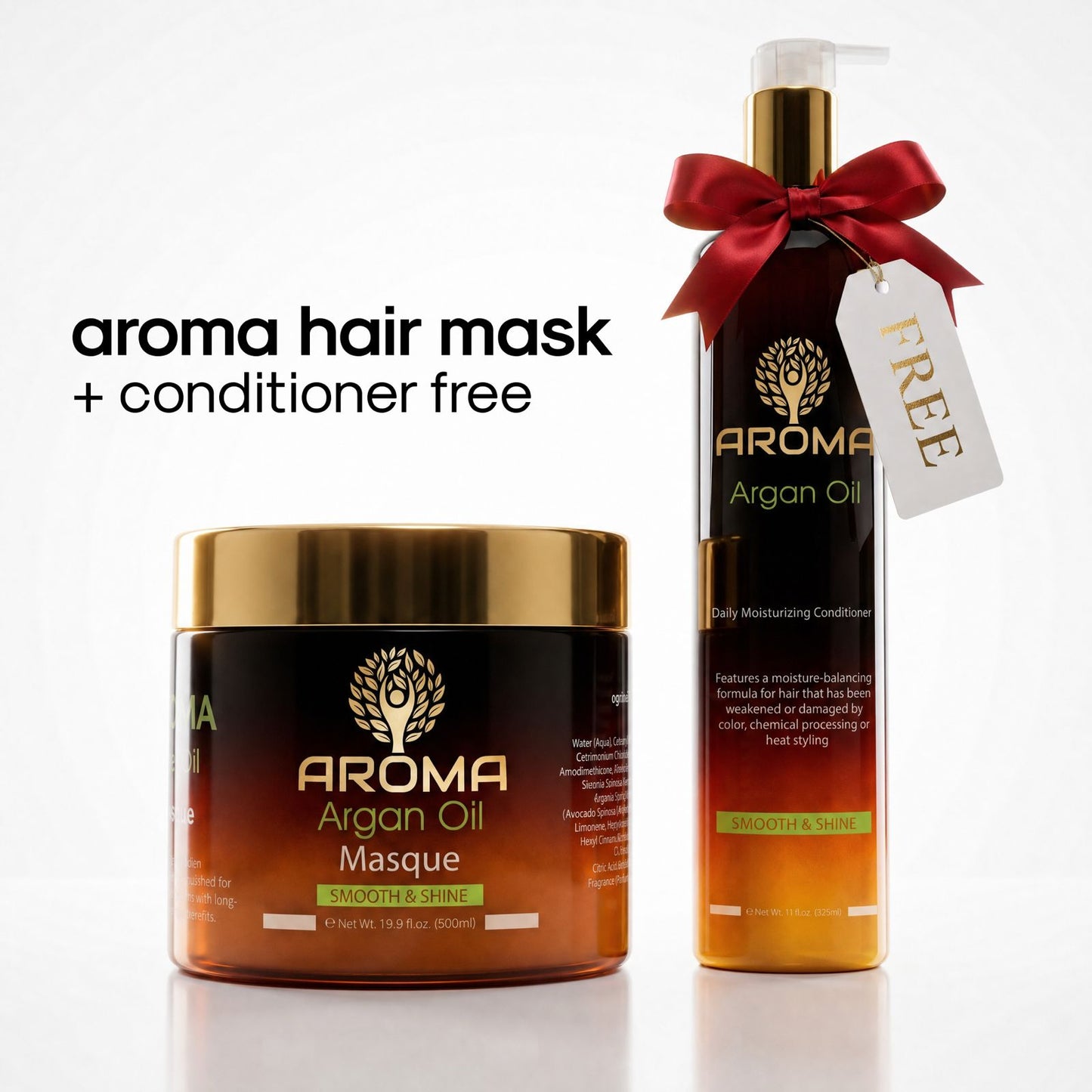 Buy Aroma Argan Mask (500ml) And Get Free Conditioner (330ml)