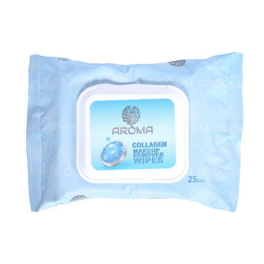 Aroma Collagen Makeup Remover Wipes (25 Pcs)