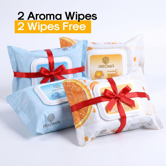 Aroma Premium Makeup Remover Wipes Bundle (Buy 2, Get 2 FREE)